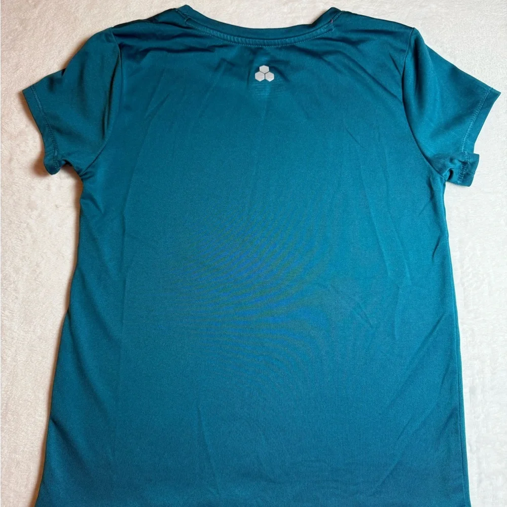 Tek Gear Teal Kids Tee with No Excuses Graphic Size Girls S(7) - Picture 2 of 3